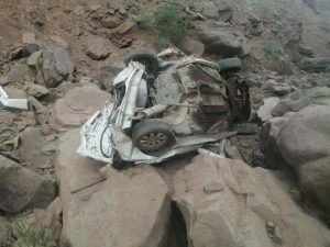سقوط پژو به دره‌ در جاده کوهسرخ نیشابور مرگ سه نفر را رقم زد